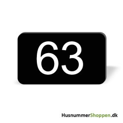 Husnummer skilte 12x7 cm, sorte
