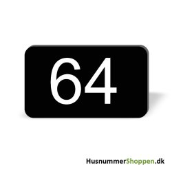 Husnummer skilte 12x7 cm, sorte