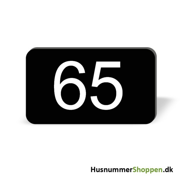 Husnummer skilte 12x7 cm, sorte