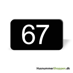 Husnummer skilte 12x7 cm, sorte