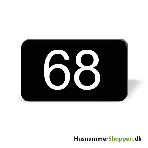 Husnummer skilte 12x7 cm, sorte