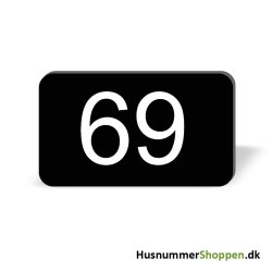 Husnummer skilte 12x7 cm, sorte