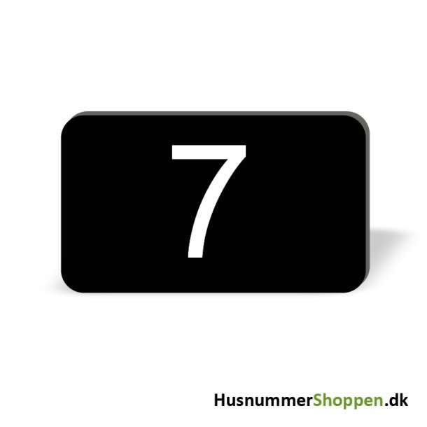 Husnummer skilte 12x7 cm, sorte