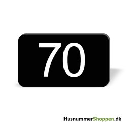 Husnummer skilte 12x7 cm, sorte