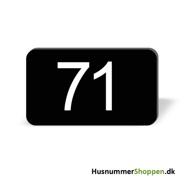 Husnummer skilte 12x7 cm, sorte