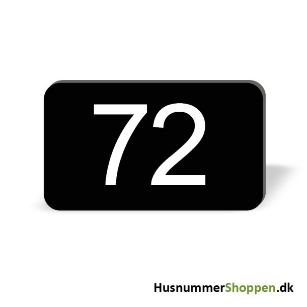 Husnummer skilte 12x7 cm, sorte