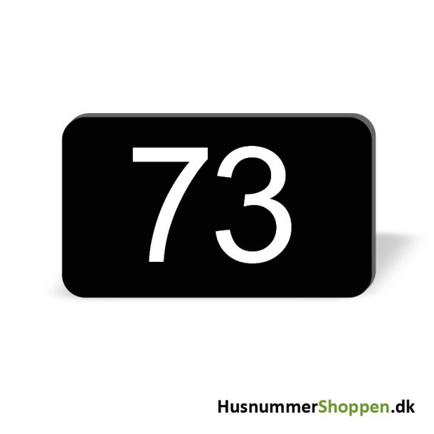 Husnummer skilte 12x7 cm, sorte