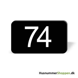 Husnummer skilte 12x7 cm, sorte