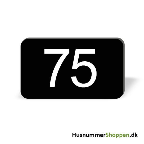 Husnummer skilte 12x7 cm, sorte
