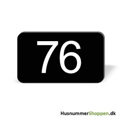 Husnummer skilte 12x7 cm, sorte