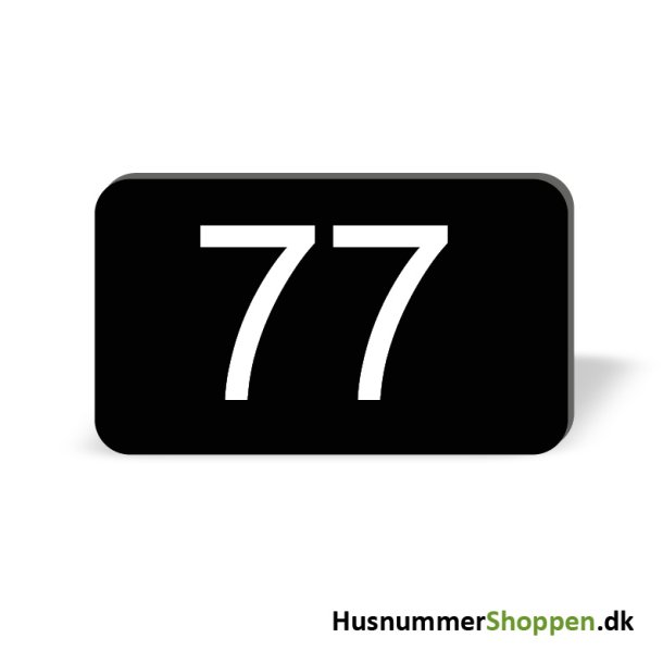 Husnummer skilte 12x7 cm, sorte