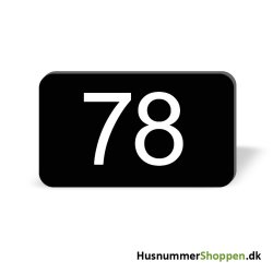 Husnummer skilte 12x7 cm, sorte