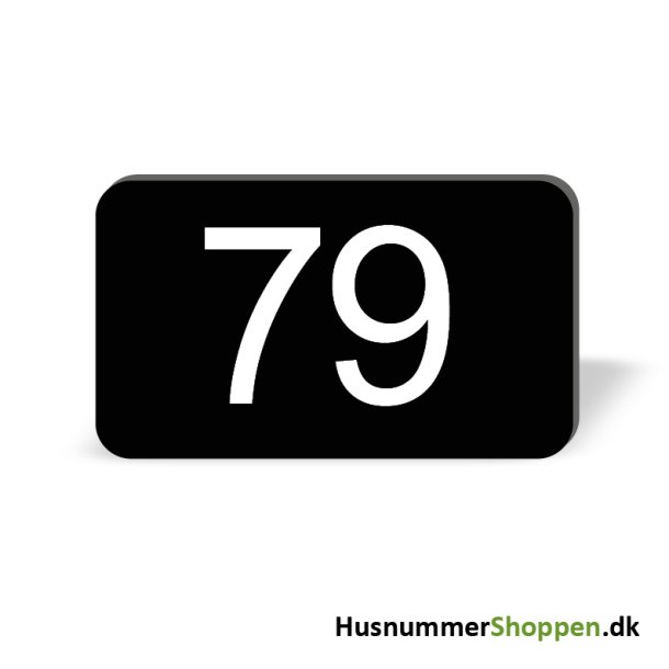 Husnummer skilte 12x7 cm, sorte