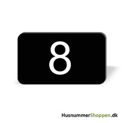 Husnummer skilte 12x7 cm, sorte