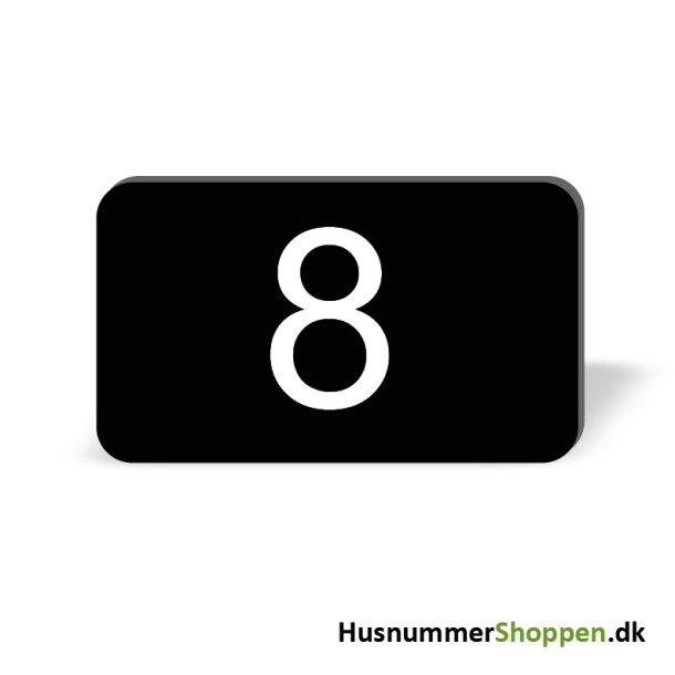 Husnummer skilte 12x7 cm, sorte