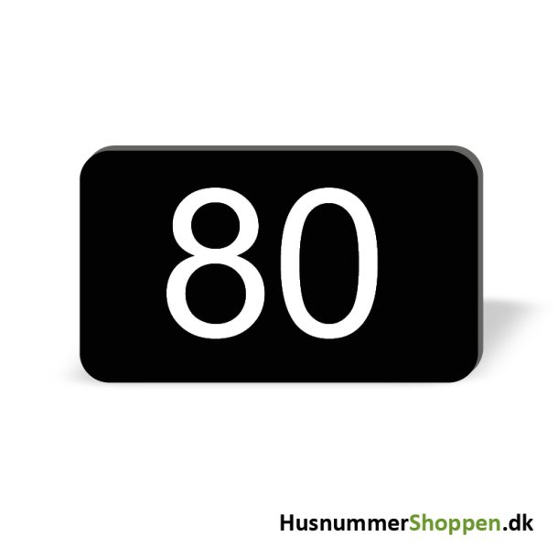 Husnummer skilte 12x7 cm, sorte