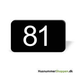 Husnummer skilte 12x7 cm, sorte