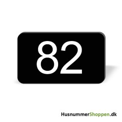 Husnummer skilte 12x7 cm, sorte