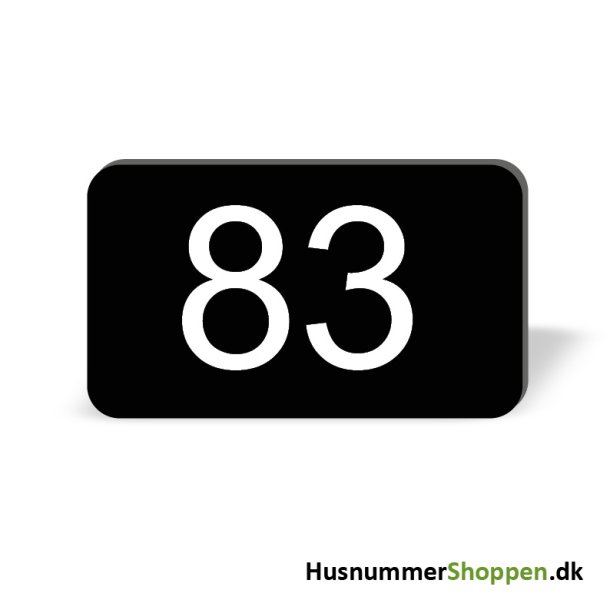 Husnummer skilte 12x7 cm, sorte