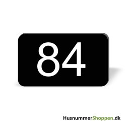 Husnummer skilte 12x7 cm, sorte