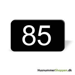 Husnummer skilte 12x7 cm, sorte