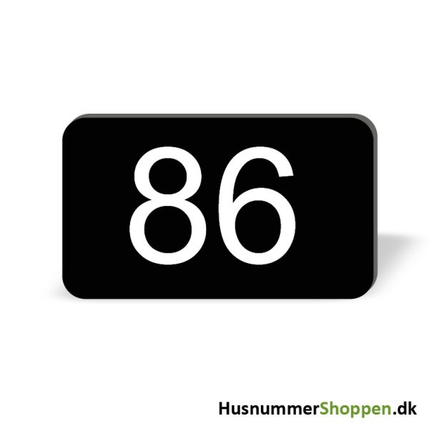 Husnummer skilte 12x7 cm, sorte
