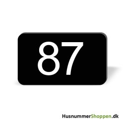 Husnummer skilte 12x7 cm, sorte