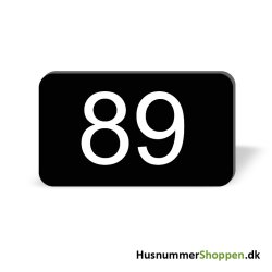 Husnummer skilte 12x7 cm, sorte