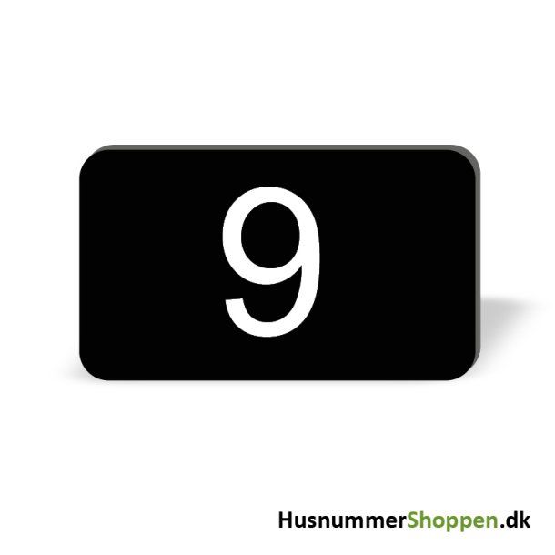 Husnummer skilte 12x7 cm, sorte