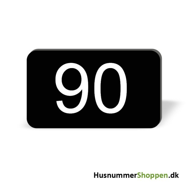 Husnummer skilte 12x7 cm, sorte