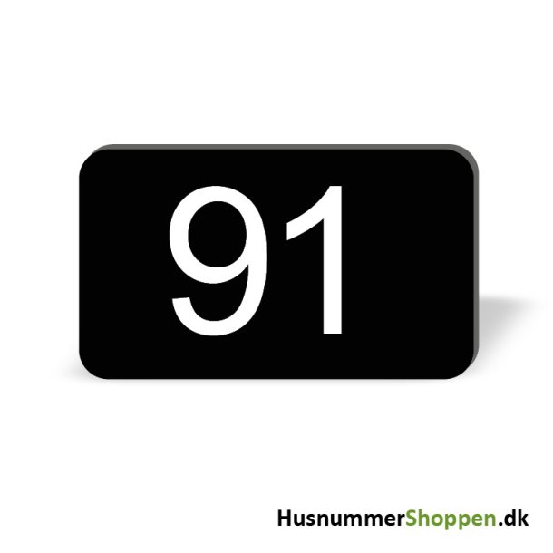 Husnummer skilte 12x7 cm, sorte