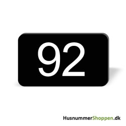 Husnummer skilte 12x7 cm, sorte