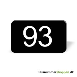 Husnummer skilte 12x7 cm, sorte