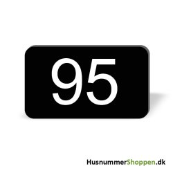 Husnummer skilte 12x7 cm, sorte