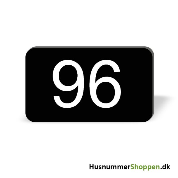 Husnummer skilte 12x7 cm, sorte