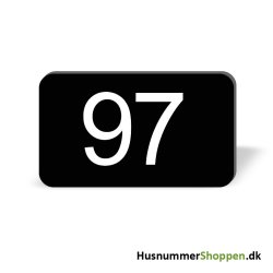 Husnummer skilte 12x7 cm, sorte