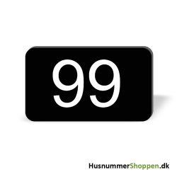 Husnummer skilte 12x7 cm, sorte