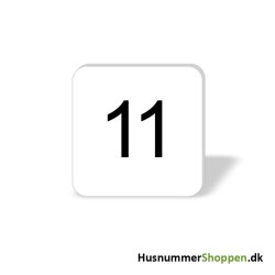 Husnummer skilte 8x8 cm, hvide