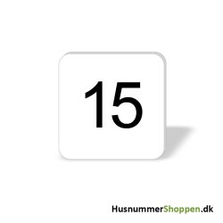 Husnummer skilte 8x8 cm, hvide