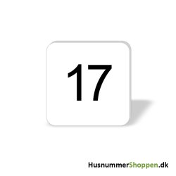 Husnummer skilte 8x8 cm, hvide