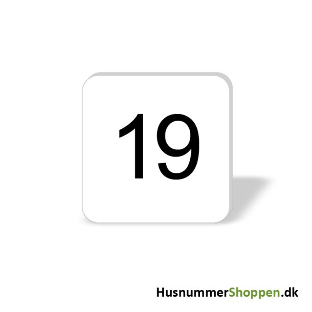Husnummer skilte 8x8 cm, hvide