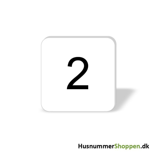 Husnummer skilte 8x8 cm, hvide