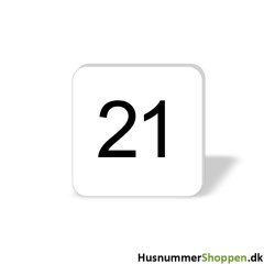 Husnummer skilte 8x8 cm, hvide