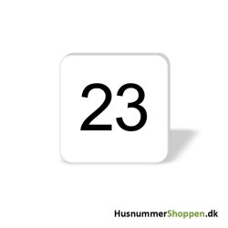 Husnummer skilte 8x8 cm, hvide