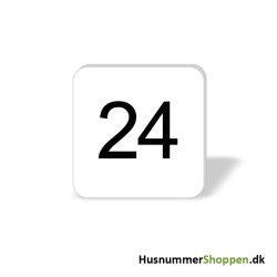 Husnummer skilte 8x8 cm, hvide