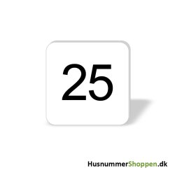 Husnummer skilte 8x8 cm, hvide