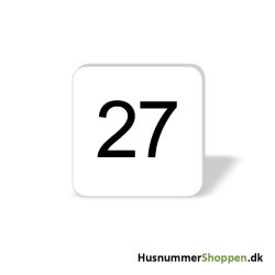 Husnummer skilte 8x8 cm, hvide