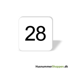 Husnummer skilte 8x8 cm, hvide