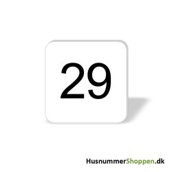 Husnummer skilte 8x8 cm, hvide