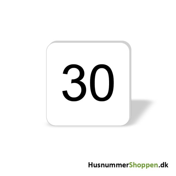 Husnummer skilte 8x8 cm, hvide